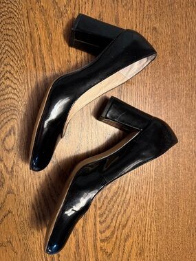 Bettye Muller Black Patent Leather Heels